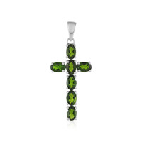 Pendentif en argent et Diopside de Russie