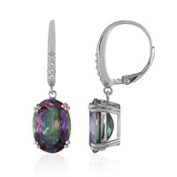 Boucles d'oreilles en argent et Quartz mystique