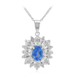 Collier en argent et Topaze Bleue Indigo