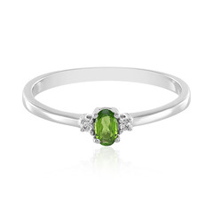 Bague en argent et Diopside de Russie
