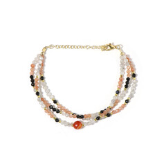 Bracelet en argent et Agate rouge (Riya)