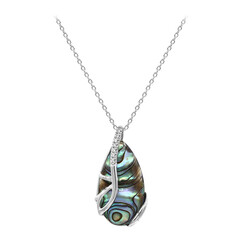 Collier en argent et Coquillage d'Abalone