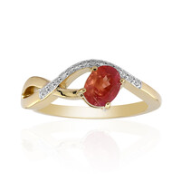 Bague en or et Pezzottaïte