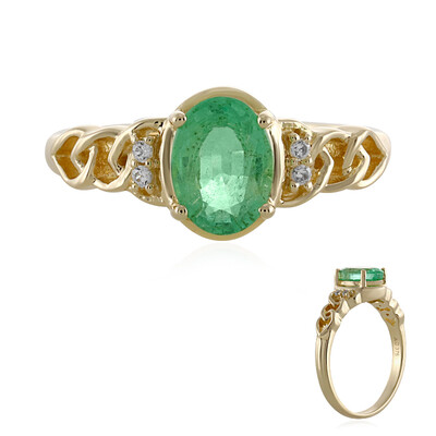 Bague en or et Emeraude d'Ethiopie