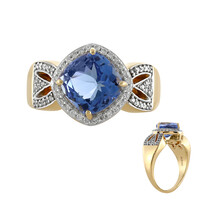 Bague en or et Aigue-Marine Santa Maria AAA (AMAYANI)