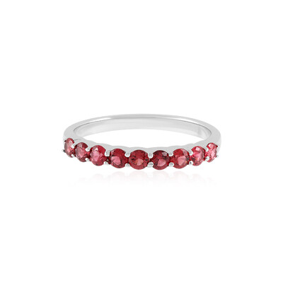 Bague en argent et Spinelle rouge noble