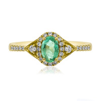 Bague en or et Emeraude de Zambie AAA (CIRARI)