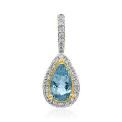 Pendentif en or et Aigue-Marine Santa Maria