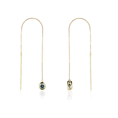 Boucles d'oreilles en or et Aigue-marine du Brésil (CUSTODANA)