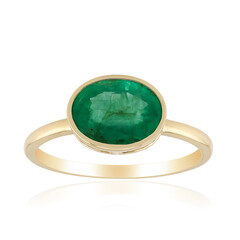 Bague en or et Emeraude de Zambie