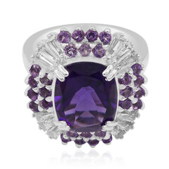Bague en argent et Améthyste de Zambie