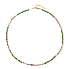 Collier en argent et Diopside de Russie