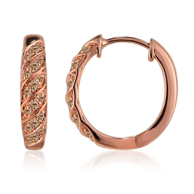 Boucles d'oreilles en or et Diamant rose de France SI1 d'Argyle  (Annette)