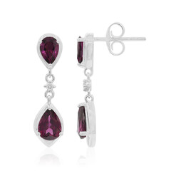 Boucles d'oreilles en argent et Grenat Rhodolite