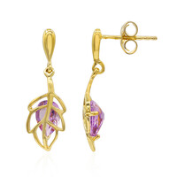 Boucles d'oreilles en argent et Améthyste Rose de France