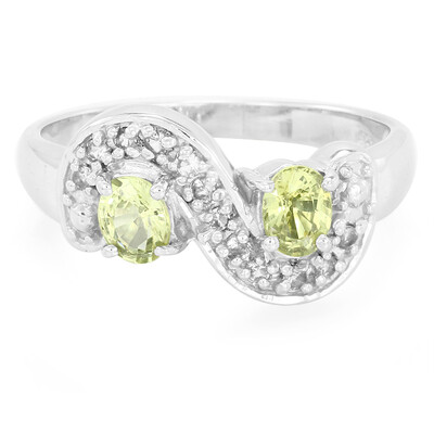 Bague en argent et Chrysobéryl du Brésil