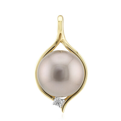 Pendentif en argent et Perle de culture de Tahiti (TPC)