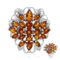 Bague en argent et Citrine Madère