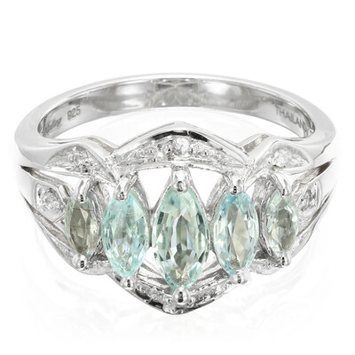Bague en argent et Tourmaline Paraïba