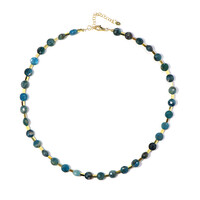 Collier en argent et Apatite bleu néon