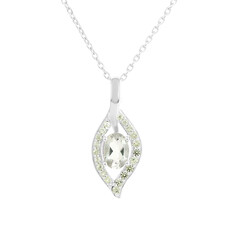 Collier en argent et Améthyste verte