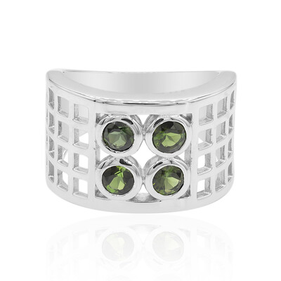 Bague en argent et Tourmaline verte (VIENNA 1903)