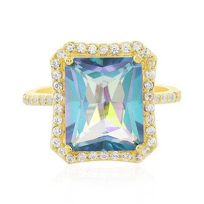 Bague en argent et Quartz océan