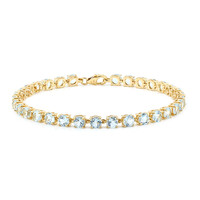 Bracelet en argent et Topaze bleu ciel