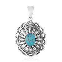 Pendentif en argent et Turquoise bleue de Mohavie (Art of Nature)