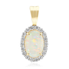 Pendentif en or et Opale blanche du Brésil