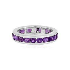 Bague en argent et Améthyste de Zambie