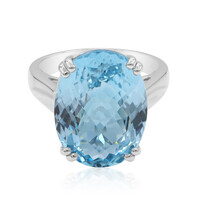 Bague en argent et Topaze bleu ciel