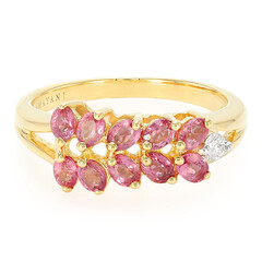 Bague en or et Saphir Padparadscha non chauffé (AMAYANI)