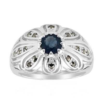 Bague en argent et Saphir bleu (Annette classic)