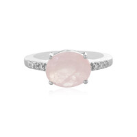 Bague en argent et Quartz rose