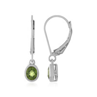 Boucles d'oreilles en argent et Démantoïde de Russie