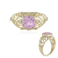 Bague en or et Kunzite AAA (de Melo)