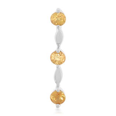 Pendentif en argent et Saphir orange
