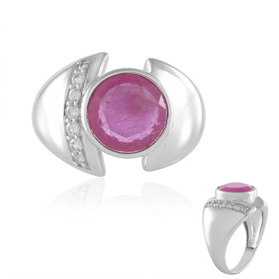 Bague en argent et Saphir rose de Madagascar (de Melo)