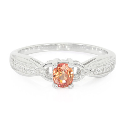 Bague en argent et Rubis rouge du soir