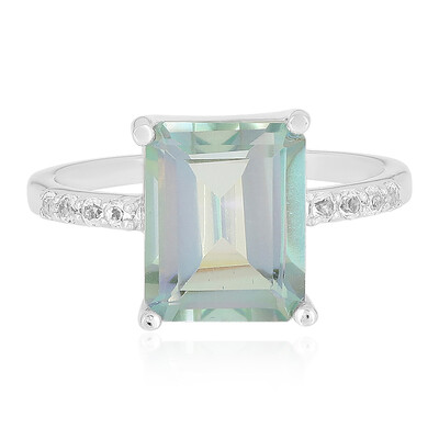 Bague en argent et Quartz lac de montagne