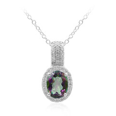 Collier en argent et Quartz mystique