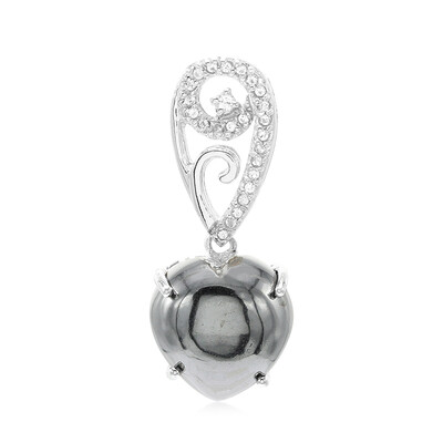 Pendentif en argent et Hématite noire