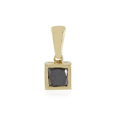Pendentif en or et Diamant noir