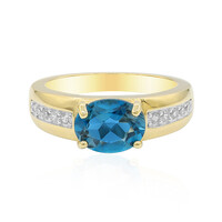 Bague en argent et Topaze bleu de Londres