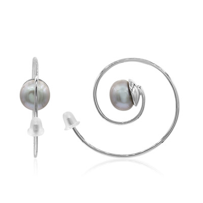 Boucles d'oreilles en argent et Perle de culture d'eau douce (TPC)