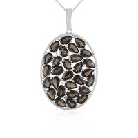 Collier en argent et Quartz fumé