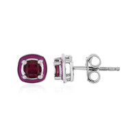 Boucles d'oreilles en argent et Grenat Rhodolite