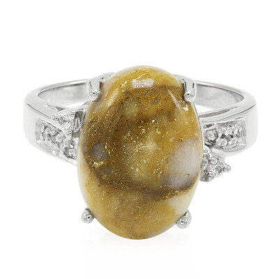 Bague en argent et Quartz Dinosaure