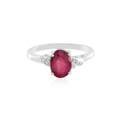 Bague en argent et Rubis de Madagascar